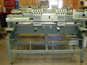 Tajima, TMFX-C902, 1996, 2-Head Embroidery Machine, 270 Wide Field Cap Driver