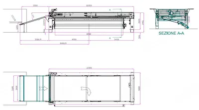 Tectex, FA5000/TC, 2012, Inlet 2500mm, Outlet 8000mm, 100 m/min