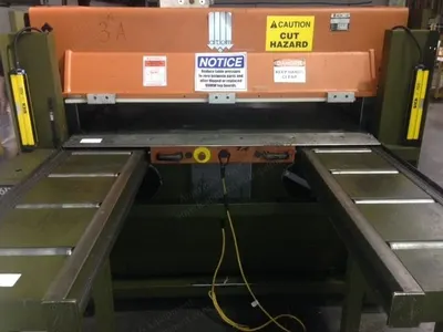 Atom, S-6110/1, 1999, 110 Ton Hydraulic Press, Double Shuttle, 62x41 Inch Bed