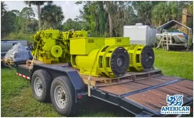 Caterpillar, C9, 2013, Pair Marine Gensets, 240kW, 60Hz, 275HP