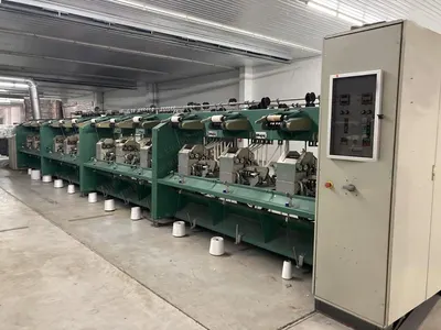 Fehrer, Dref 3, 12 Spindles, 6" Cylindrical Take Up, Spinning Machine