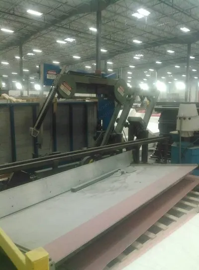 Femco, B-40, 1990, Vertical Right Angle Tilt Saw, 60" Throat Height, 17' Tables