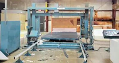 Edge Sweets, Model 5088, Horizontal Foam Cutter, 88 inch Width, 10 ft Long, 50 inch Max Height