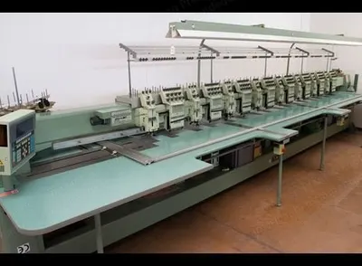 Tajima, TMLG-G916, Multi-Head Embroidery Machine, 9 Colors, 8 Heads, 6340x1800x1780mm