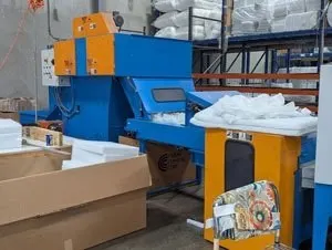 Card Clothing Services, Pillow Blowing Unit, Single Nozzle, with Conveyor Hopper