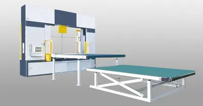 NovaStar, FN255, 3000x2300x1200mm Max Bun Size, CNC Continuous Vertical & Oscillating Horizontal Blades Foam Cutting Machine