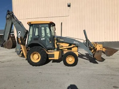 John Deere, 410J, 2007, 4x4 Loader Backhoe, Clamshell Front Bucket, Extend-A-Hoe