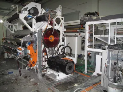 PCMC, Korleus, 2001, 2800mm Width, 500 m/min Speed, 3 Unwinding Stands, TMC Wrapping & Bundling
