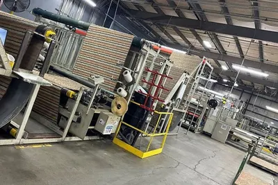Evilo, Finishing Line, 2000, 4300mm Width, Auto Overedging, Semi-Auto Cutting