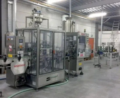 Stoppil, EC20505, Bottle Filling Line, 2 Filling Guns, with Closys Eagle VA Capper and Etilux Labeller