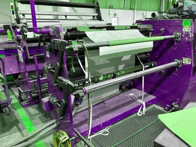 Deacro, DA 653, 63" Web Width, Cantilevered Center-Wind Duplex Slitter Rewinder