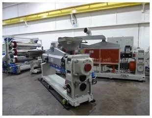 Omipa, Union Coextrusion Sheet Line, 2002, 2000mm Width, 120mm and 90mm Extruders, 3 Roll Stack