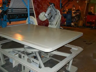 James Cash, Tape Edge Machine, 54x75 inch Metal Table, Singer 300W Head, Rebuilt
