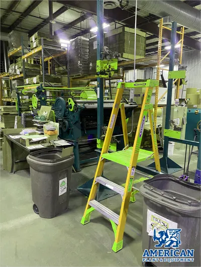 Beck, Rotary Sheeter, 55 inch Width, 4-Roll Unwind, Skid Piler