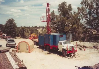 EDM, 2000, Sliding Angle Mast Drill Rig, Cummins QSM-11 Engine, 40000 lbs Pullback