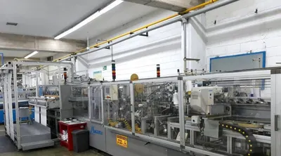 Magetron, Transversal Cutting and Sewing Machine, 2007, for Terry Towels, 11 Towels/min, Pegasus Sewing, Juki Bartacking