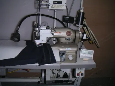 Strobel, 174-140FD, Fusable Tape Sewing Machine, with Tape Feeder, Tape Cutter, Thread Trimmer