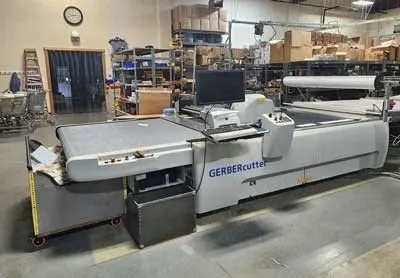Gerber, GTxL, 2013, Low-Ply Conveyorized Fabric Cutter, Vacuum System