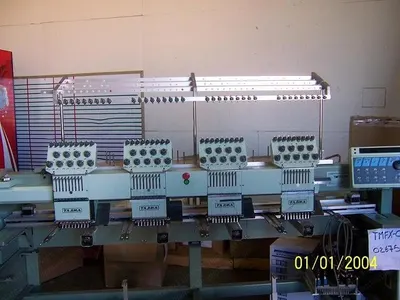 Tajima, TMF 604 & TMFX C 904, 1991/1994, 4-Head Embroidery Machines, 6/9 Needles with Trimmers