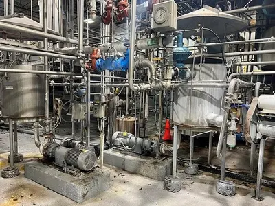 APV, Techsep, Apple Juice Processing Facility, 90000 lbs/hr In, 15500 lbs/hr Out, 4-Effect Evaporator, Crossflow Microfiltration