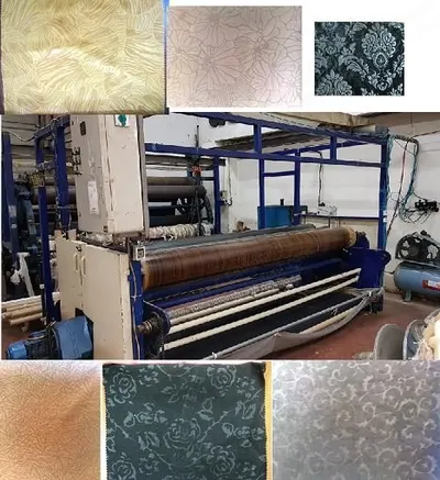 Muratex Embossing Machine, 1998, 3200mm Working Width, 8 Pattern Design Rolls