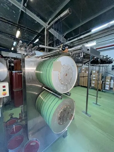 Breitenbach, Benjamin 3 D-27, 2003, Elastic Tape Dyeing and Washing Line, 4 Lines, 3x380V