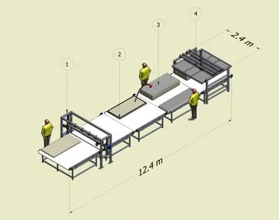 ETS20130720-4, Hotmelt Gluing Mattress Production Line, 2200mm, 500-600 Mattresses/8h