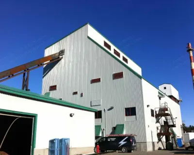 Biomass Combined Heat and Power Plant, 4.6MW, 60Hz, Foster Wheeler Boiler, 5000 kW Condensing Steam Turbine
