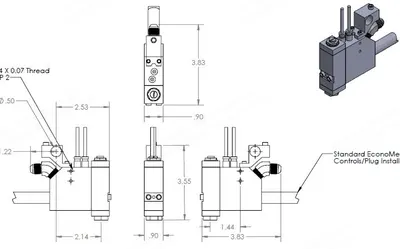 Glue Machinery, Econogun Mini, Automatic Hot Melt Gun, 240V, 10ms Cycle Rate