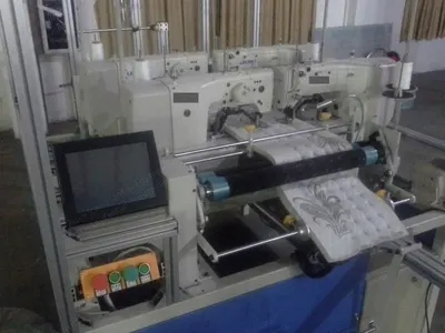 NovaStar, QL219, Vertical Border Quilting Machine, Tack & Jump, 4 Juki Heads, Width 400mm