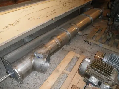 Screw Conveyor, 12" x 12', Stainless Steel, Grinder Feed Auger