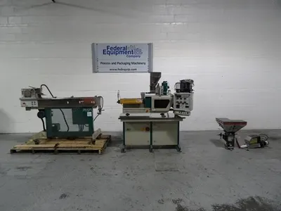 Prism, TSE 24TC, 1996, Twin Screw Extruder, 24mm Co-Rotating Screws, 25:1 L/D, 3.7 kW