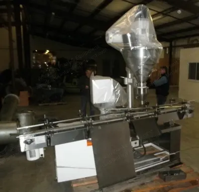 Mateer, 3820, 2008, 1-Head Auger Filler, Servo Drive, 2.5 inch Nozzle, with Conveyor