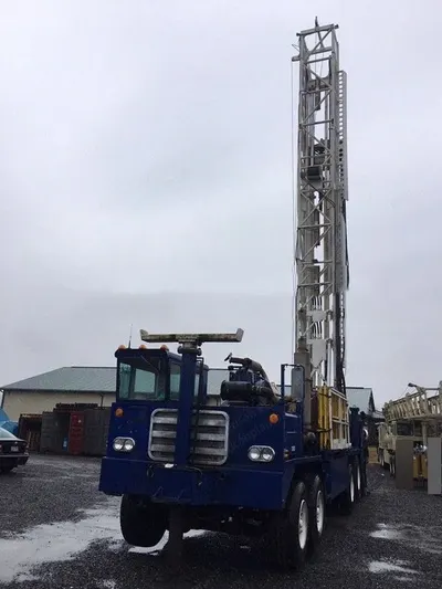 Ingersoll Rand, RD20 Range II, Drilling Rig, 110000 lbs Pullback, Caterpillar 3406 Deck Engine, 4-Axle Central Manufacturing Truck