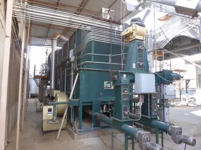 Hurst, HY-1500-450-RG, 2009, 1500 HP Biomass Boiler, 450 PSI, with Erie 1000kW Steam Turbine