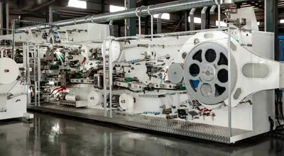 NovaStar, DH126, Full Servo T-Shape Baby Diaper Machine, 400 pcs/min, 4 Sizes (S-XL)