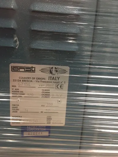 Lonati, G 715, 2008, Cylinder 3.5", 120 Needles, 36 Gauge