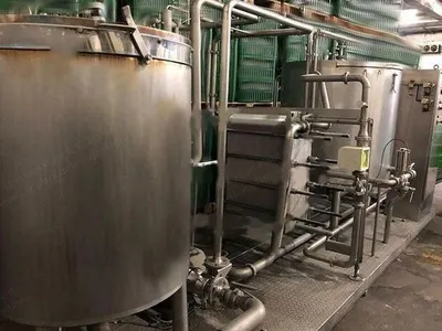 API Schmidt-Bretten, Flash Pasteuriser, 1991, 100 hl/h, 21.5 m2 Heat Exchange Surface, Stainless Steel