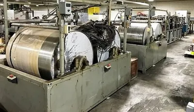 Mageba, Typ 31-3000, Narrow Fabric Finishing Range, 24 inch Wide Rolls, 6 Wash Tanks, 4 Wumag Steam Cans