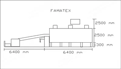Famatex, Tenter, 1967, 1900mm, 2 Chambers, 6 Passes, Gas Heated