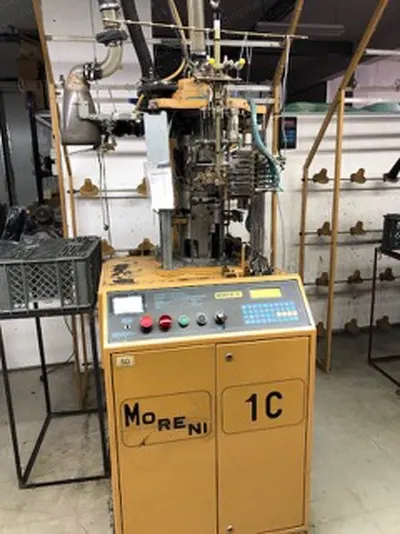 Moreni, Double Cylinder Socks Knitting Machine, 2007, 4.5" Cylinder, 48 Needles, 3 Gauge