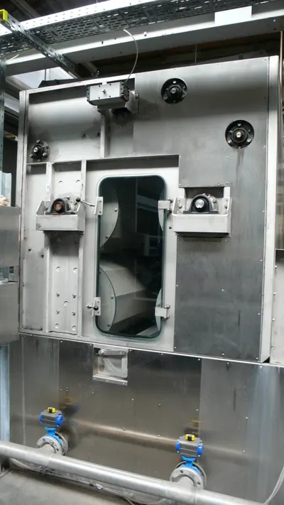 Bruckner, Stenter for Knitted & Woven Fabrics, 2000, 3400mm Working Width, 5 Compartments, Gas Heated, Mahlo RFMC 12A Weft-Straightener