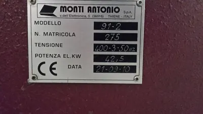 Monti Antonio, 91-2, 2010, 3200mm Working Width, 3400mm Working Rollers, Thermic Oil Electrically Heated