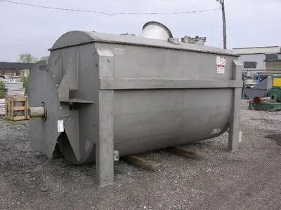 American Process, PRB-385, 1999, 385 Cubic Foot, Stainless Steel Rotary Blender, 72x144x80 Inch Trough, 60 HP
