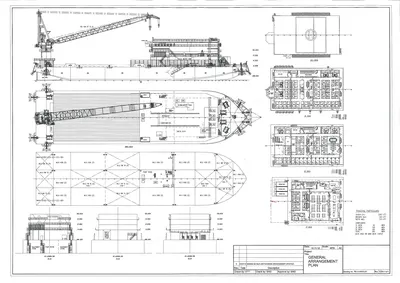 300 Men Accommodation Work Barge, 111.25m Length, 150t Crane, 1800 m2 Deck Area