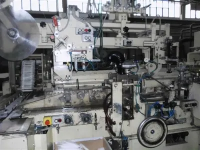 Sanitary Napkin Manufacturing Line, 1989, 190mm Product Length, with Automatic Packaging Machine