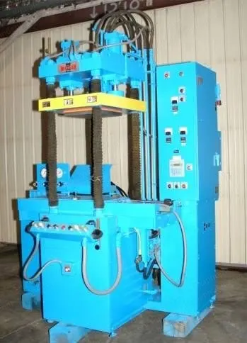 Wabash, VT50-15-PX, 1996, 50 Ton Capacity, 4 Post Down-Acting, Shuttle Transfer Press, 380x380mm Platen