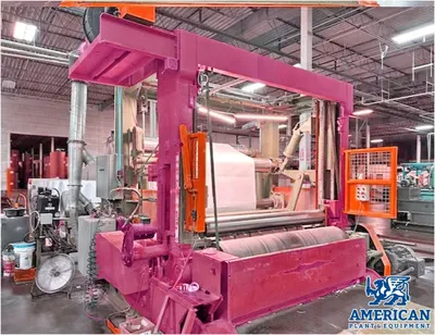 Jagenberg, Vari-Dur, 84" Width, Two Drum Slitter/Winder, 60" Max Diameter, Powell Shaftless Back Stand