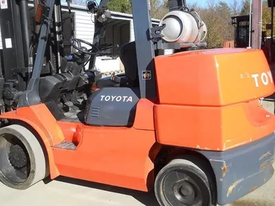 Toyota, 7FGCU70, 2004, 15500 lbs Capacity, 212 inch Raised Fork Height, LP Gas, Sideshift, Fork Positioner