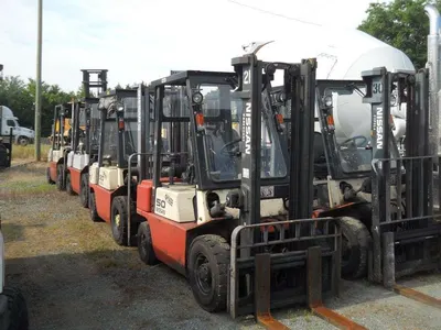 Nissan, FJ02A25V, 2004, 5000 lbs Capacity, Pneumatic Tires, Diesel/Gas Forklift